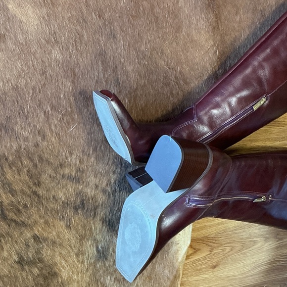 Brown Leather Knee-High Boots wide calf - Picture 2 of 4